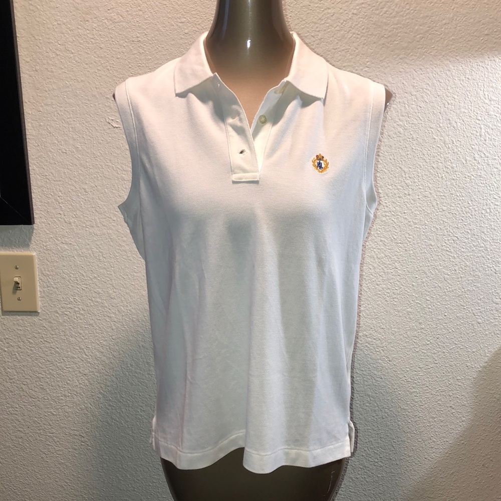 Lauren Ralph Lauren White Sleeveless Top